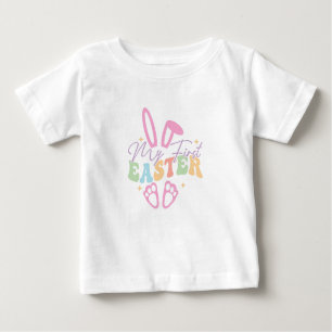 Min första Pastel Bunny Påsk Baby T Shirt