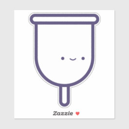 Min första period Cute Girly Menstrual Kopp Klistermärken