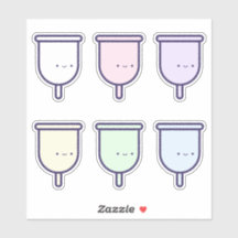 Min första period Cute Rainbow Menstrual Kopp