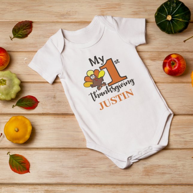 Min första Personlig för första Thanksgivingen T Shirt (Skapare uppladdad)