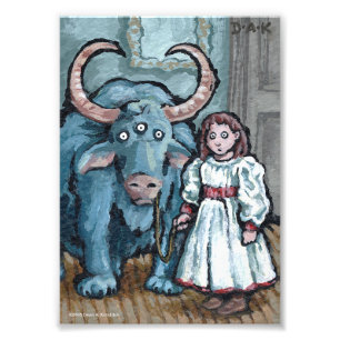 Min första post nr 1 - Surreal Odd Goth Creature Fototryck