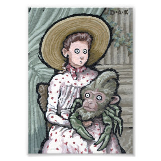 Min första post nr 3 - Surreal Odd Goth Creature Fototryck