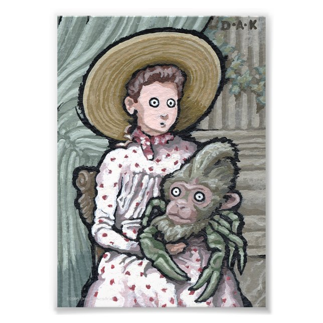 Min första post nr 3 - Surreal Odd Goth Creature Fototryck (Framsidan)