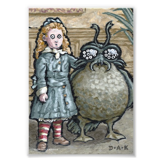 Min första post nr 5 - Surreal Odd Goth Creature Fototryck (Framsidan)