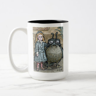 Min första post nr 5 - Surreal Odd Goth Creature Två-Tonad Mugg