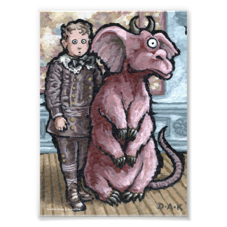 Min första post nr 6 - Surreal Odd Goth Creature Fototryck