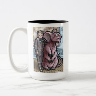 Min första post nr 6 - Surreal Odd Goth Creature Två-Tonad Mugg