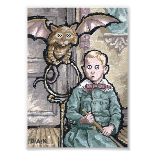 Min första post nr 8 - Surreal Odd Goth Creature Fototryck (Framsidan)