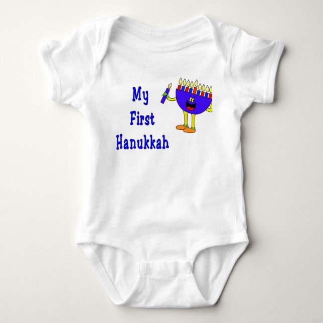 MIN FÖRSTA RANKA FÖR BODYSUIT FÖR HANUKKAH TEE (Framsida)
