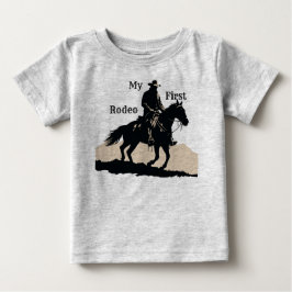 Min Första Rodeo Baby T-Shirt för Rodeo Födelsedag
