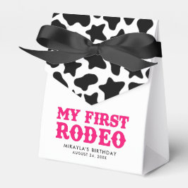 Min första Rodeo Rosa Cowgirl Birthday Presentaskar