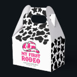 Min första Rodeo Rosa Cowgirl Birthday Presentaskar<br><div class="desc">En roligt cowgirl-design med shock rosa</div>