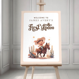 Min första Rodeo Vilda western Cowboy Välkommen Poster