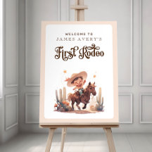 Min första Rodeo Vilda western Cowboy Välkommen