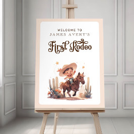 Min första Rodeo Vilda western Cowboy Välkommen Poster