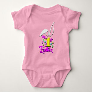 Min första Rosa i Påsk Flicka Bodykostym - Påsk T Shirt