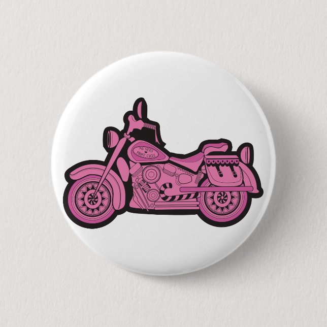Min första rosa motorcykel knapp (Framsida)