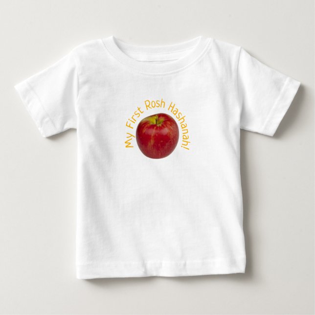 Min första Rosh Hashanah Apple Baby Shirt T (Framsida)