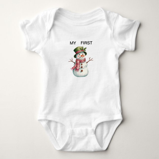 Min första snöman t shirt (Framsida)