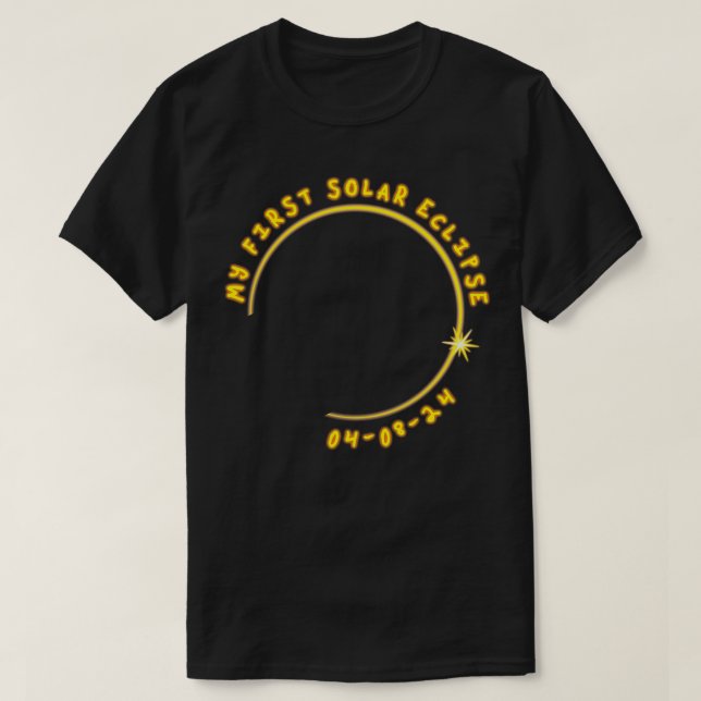 Min första Solar Eclipse 040824 T Shirt (Design framsida)