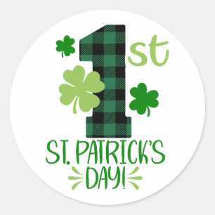 Min första St. Patrick-dag ☘️ Runt Klistermärke