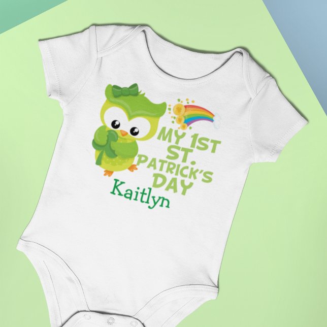 Min första St. Patrick-Day Cute Uggla T Shirt (Skapare uppladdad)