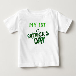 Min första St. Patrick-Day-Grönt Typografi T Shirt
