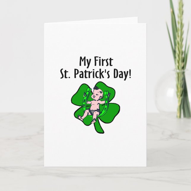 Min första St, Patricks dagbaby Kort (Framsida)