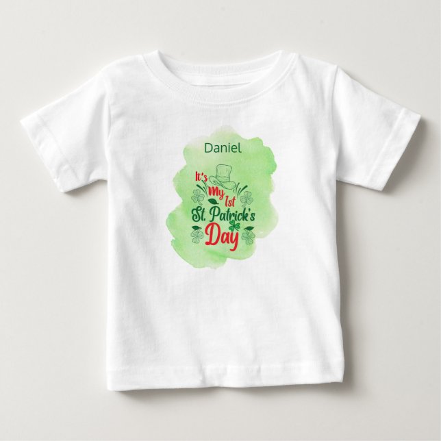 Min första St. Patricks Day-Personlig T Shirt (Framsida)