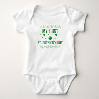 Min första St. Patrick's Day | Söt grön Shamrock T Shirt