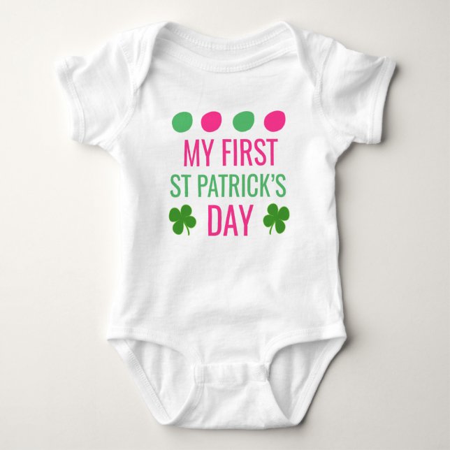 Min första St patrick's day //-St patrick's day T Shirt (Framsida)