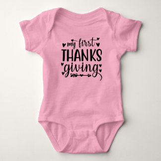 Min första thanksgiving bebis tjej bodysuits t shirt