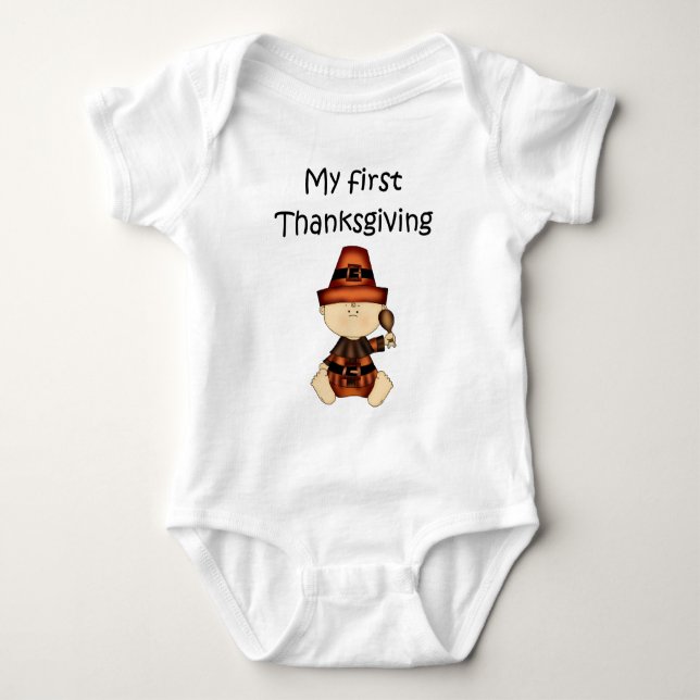 Min första Thanksgiving Boy #1 *Creeper* Tröja (Framsida)