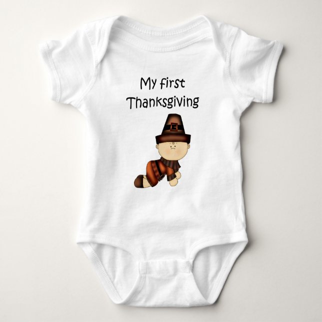 Min första Thanksgiving Boy #2 *Creeper* Tröja (Framsida)