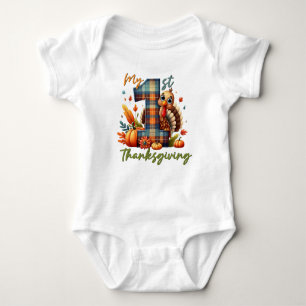 Min första Thanksgiving Cute Turkey Play T Shirt