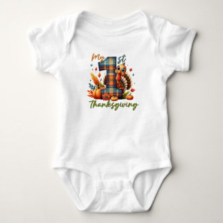 Min första Thanksgiving Cute Turkey Play T Shirt