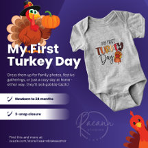 "Min Första Thanksgiving-dagen" Thanksgiving Baby-