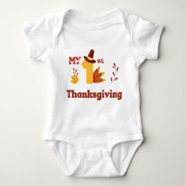 Min första Thanksgiving Höst löv festgåva T Shirt