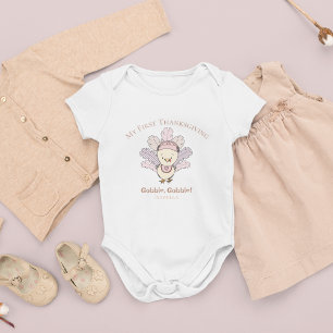 Min första Thanksgiving Little Turkey Girl T Shirt