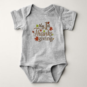 Min första Thanksgiving spädbarnsdräkt T Shirt