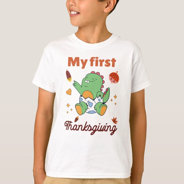 Min första Thanksgiving T Shirt (Framsida)