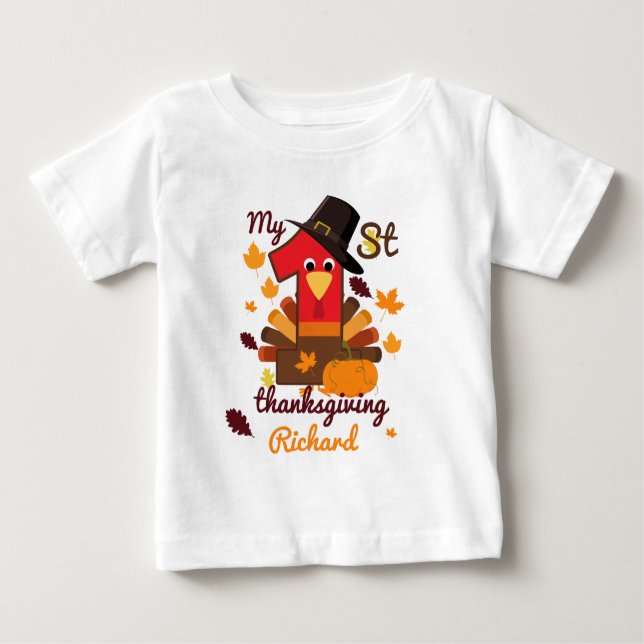 Min första thanksgiving t shirt (Framsida)