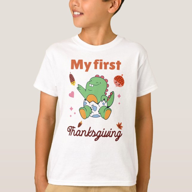 Min första Thanksgiving T Shirt (Framsida)