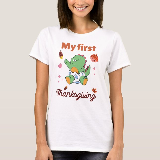 Min första Thanksgiving T Shirt (Framsida)