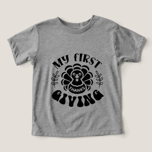 Min första Thanksgiving - Thanksgiving T Shirt (Design Framsida)