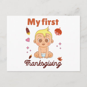 Min första Thanksgiving Vykort
