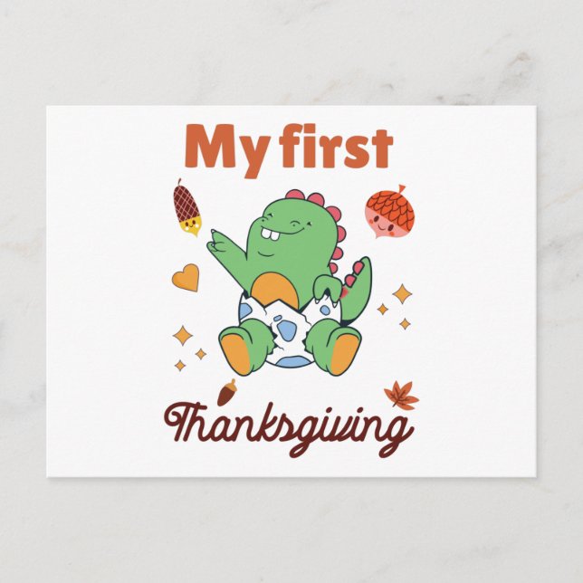 Min första Thanksgiving Vykort (Framsida)