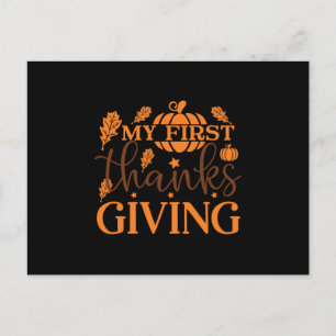 Min första Thanksgiving Vykort