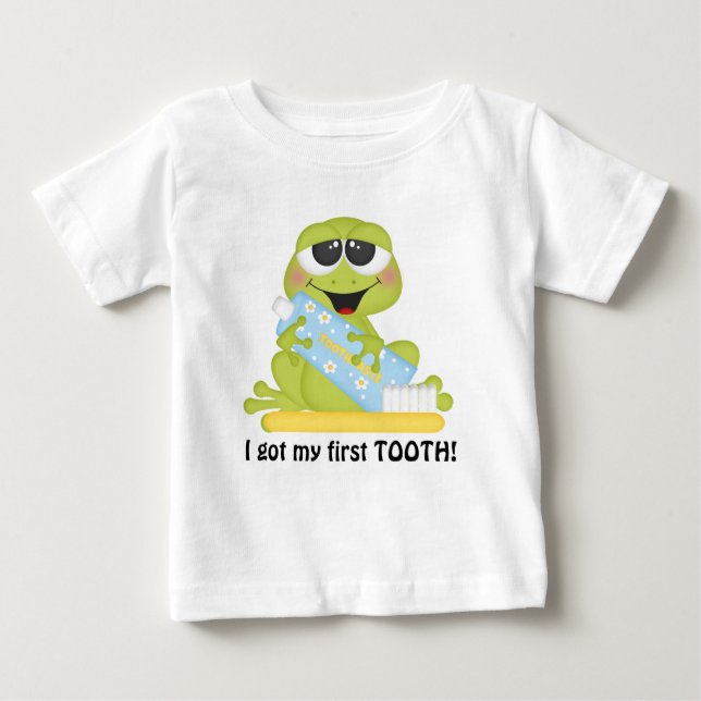 Min första tooth unisex baby t-shirt (Framsida)