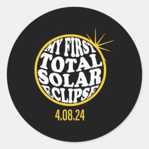 Min första totala solära Eclipse 8:e Småbarn Kid Runt Klistermärke